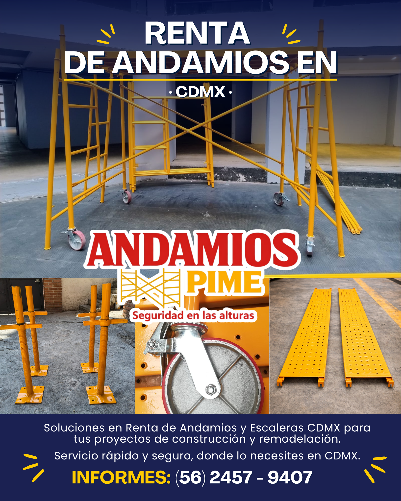Capacidad de Carga y Componentes Andamios PIME