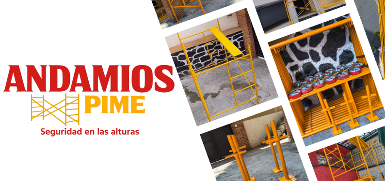 Firma de contrato de renta de andamios en obra